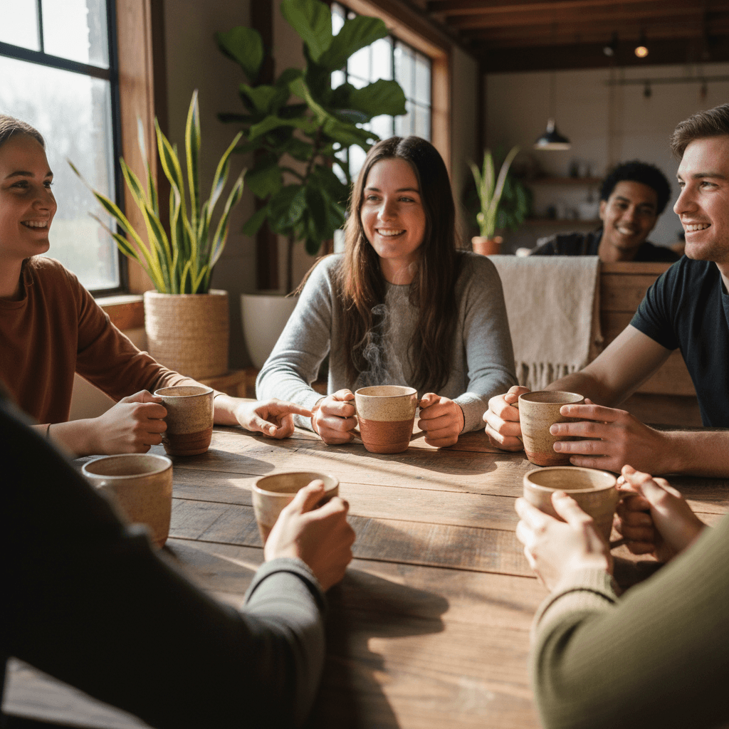 Children in mentorship and community gathering